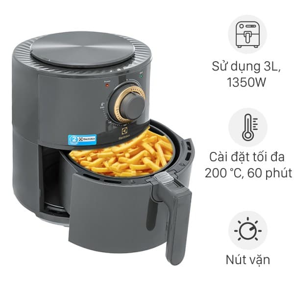 Nồi chiên không dầu Electrolux 3 lít E6AF1-220K