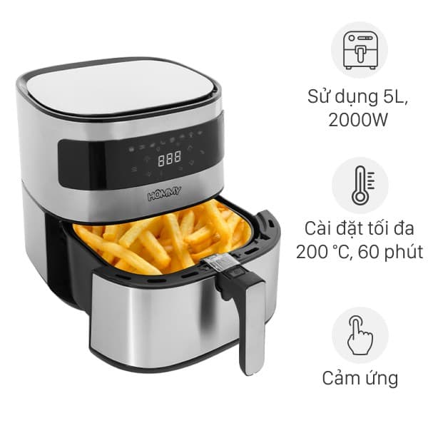 Nồi chiên không dầu Hommy BF525 5.5 lít