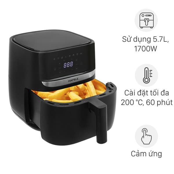 Nồi chiên không dầu Hafele 5.7 lít HS-AF502B (535.43.713)