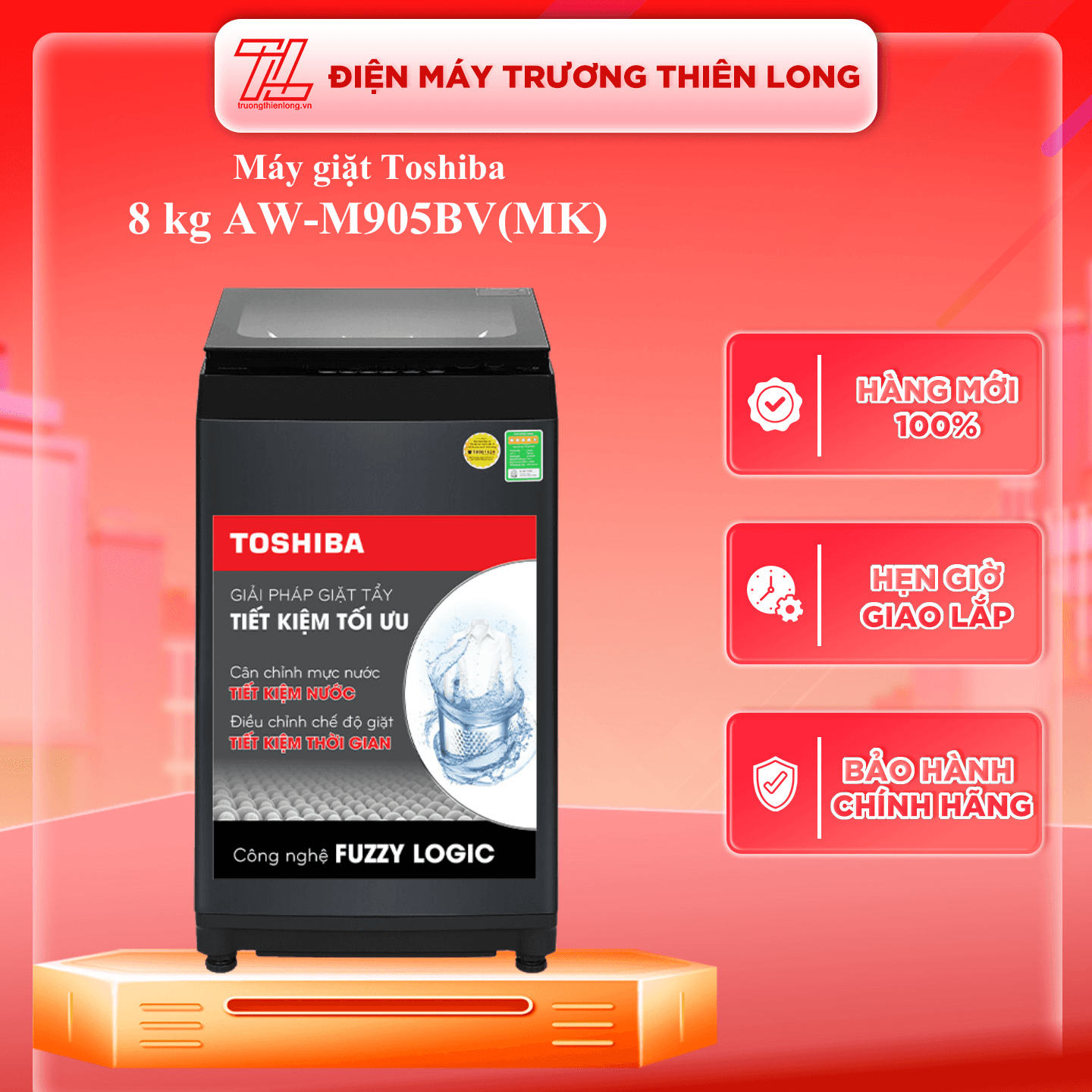 Máy giặt Toshiba 8 kg AW-M905BVMK - Chỉ giao HCM