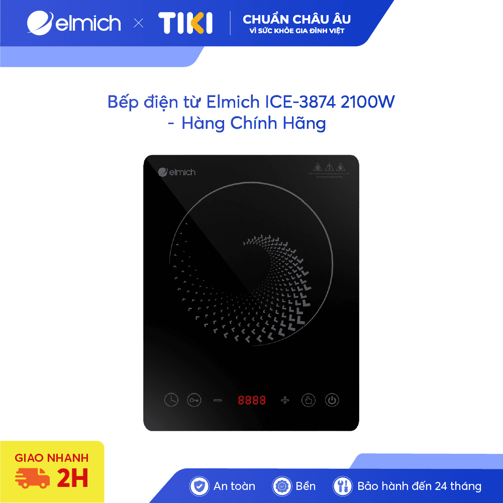 Bếp điện từ Elmich ICE-3874 2100W Hàng Chính Hãng