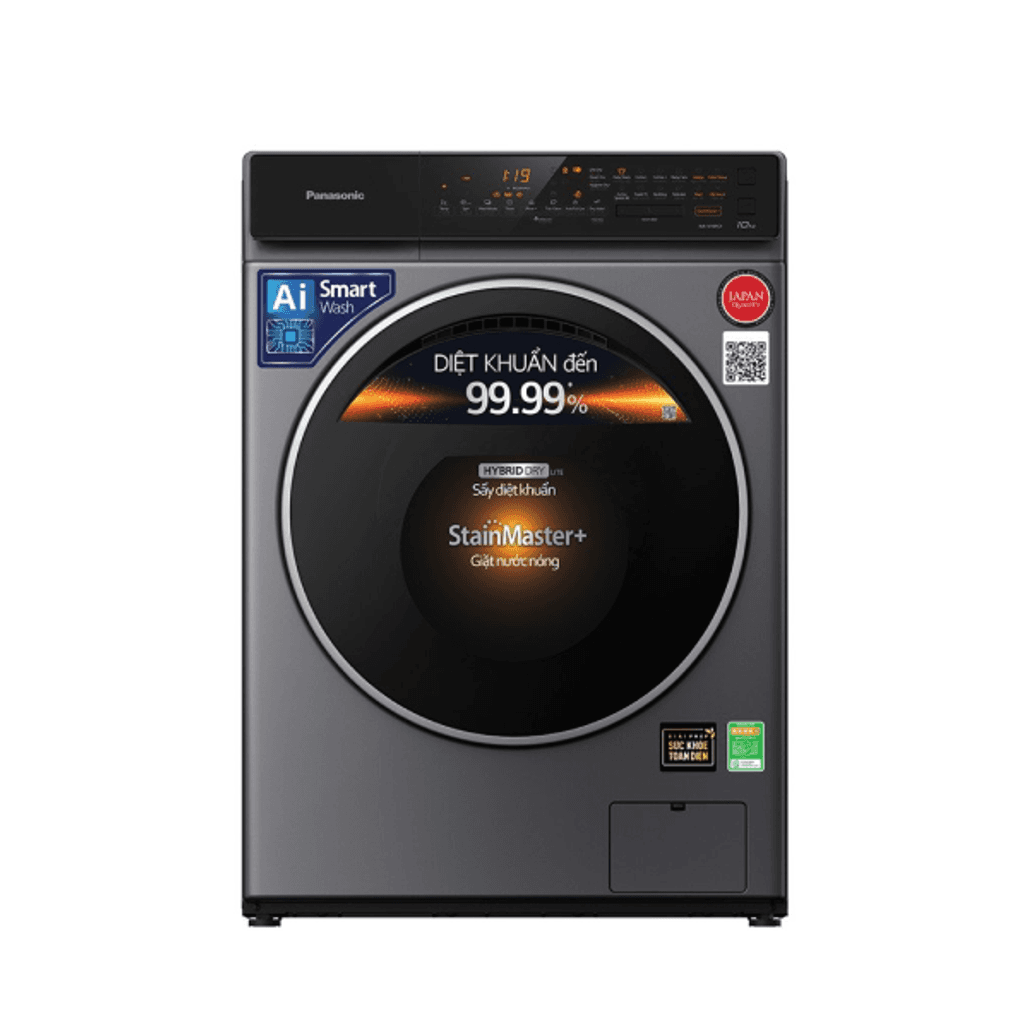 Máy giặt sấy Panasonic cửa ngang giặt 10kg - sấy 2kg 2022 (NA-V10FC1LVT)
