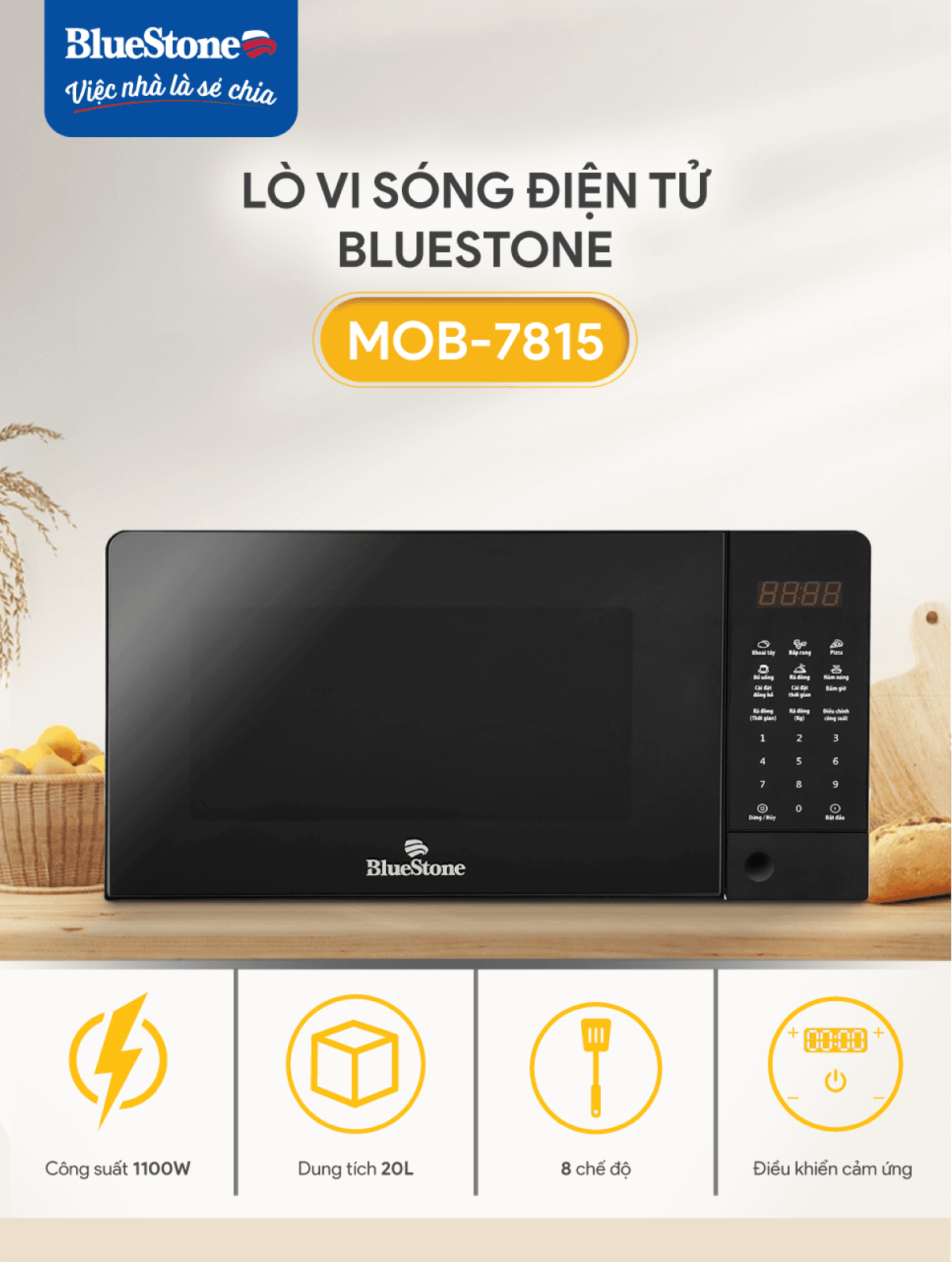 Lò vi sóng BlueStone MOB-7815 20 lít