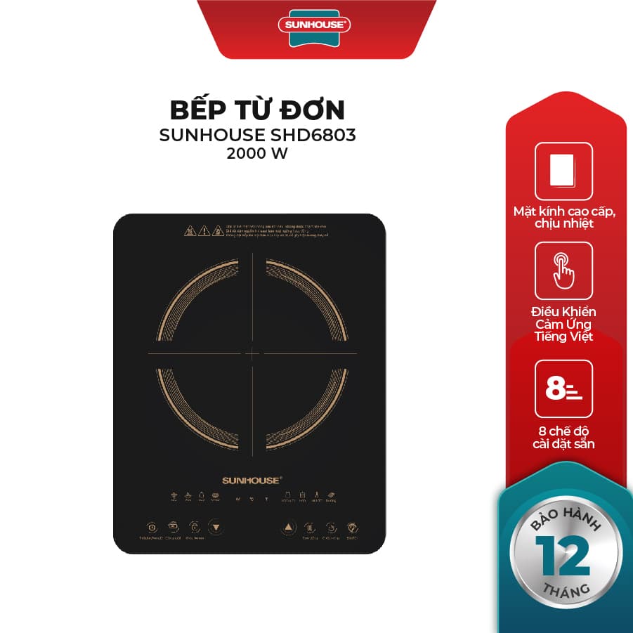 Bếp từ đơn Sunhouse SHD6803 2000W
